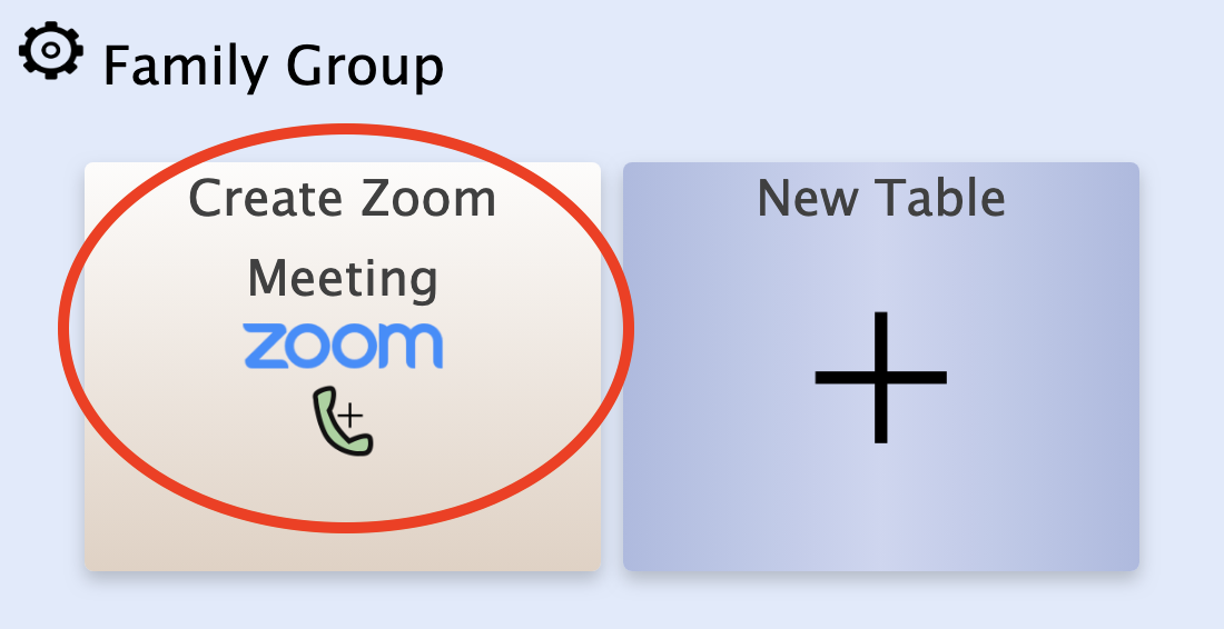 create zoom meeting with a name