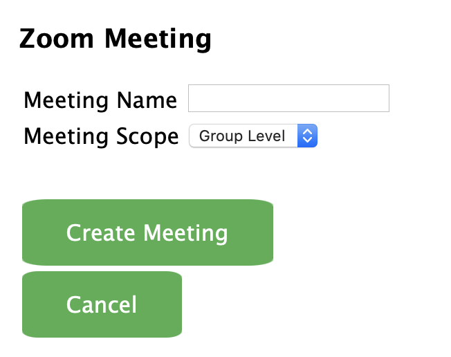 Enter Meeting name and scope